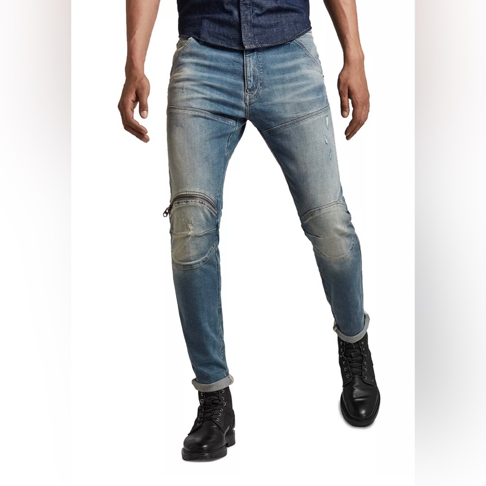 G-Star Raw 5620 3D Zip Knee Skinny Fit Jeans In Antic Fade  new w/tags 34/32